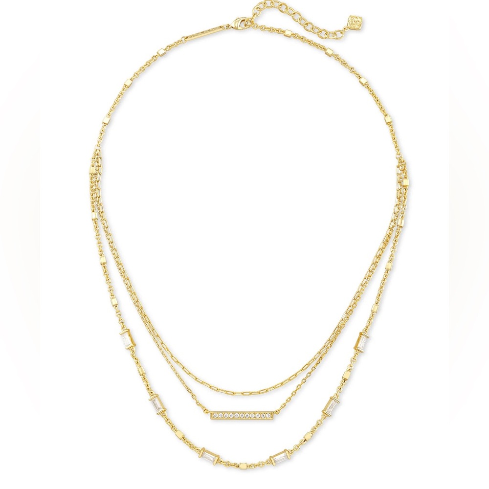 Kendra Scott Addison Triple Strand Gold Necklace